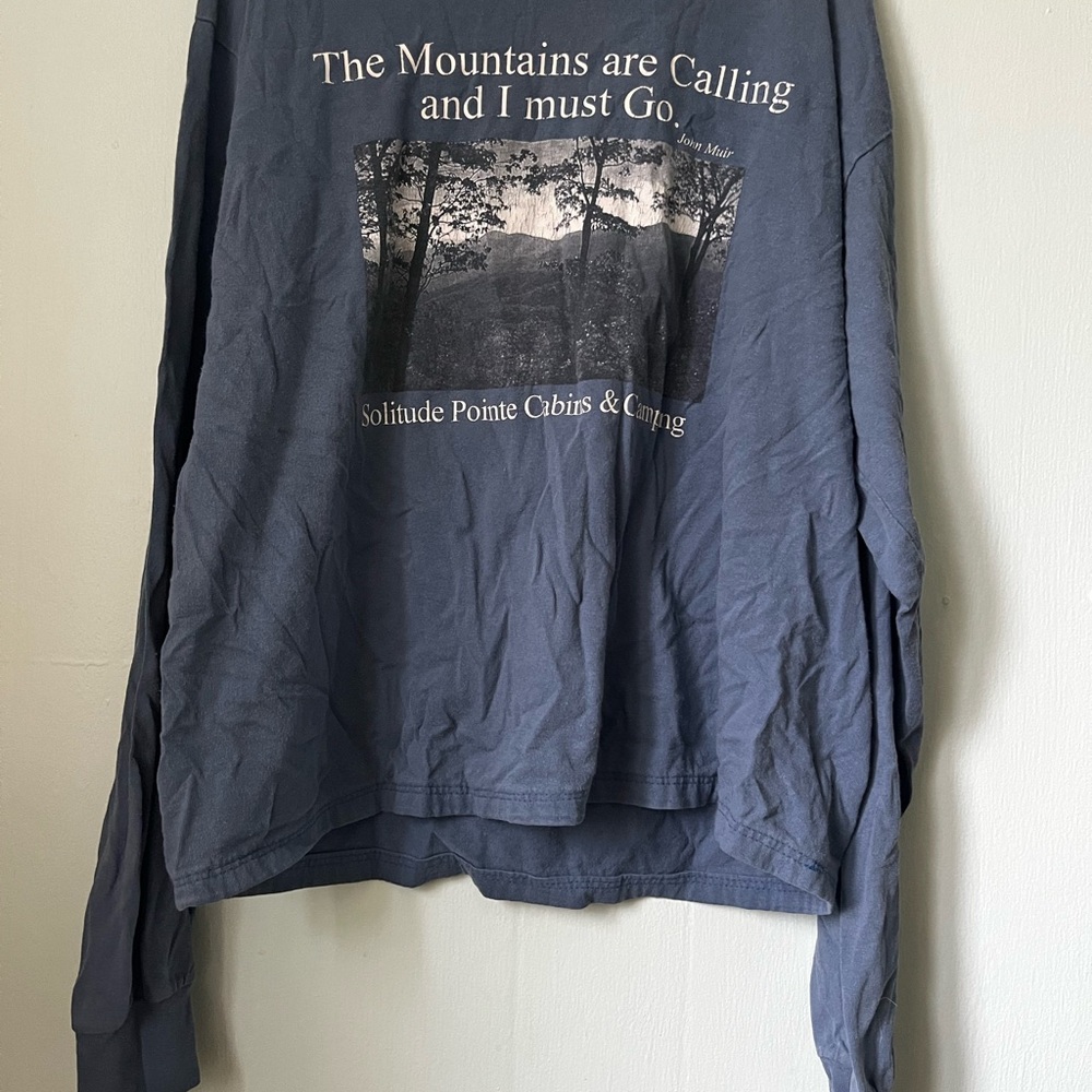 GILDAN dusty blue long sleeve